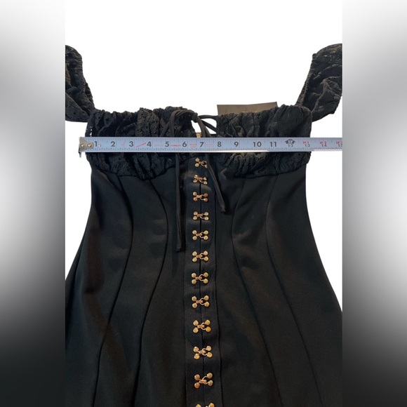 Kaylee Kollection Take Me Out Black Lace Sleeve Dress, Form Fitting Size Small. - Picture 6 of 12